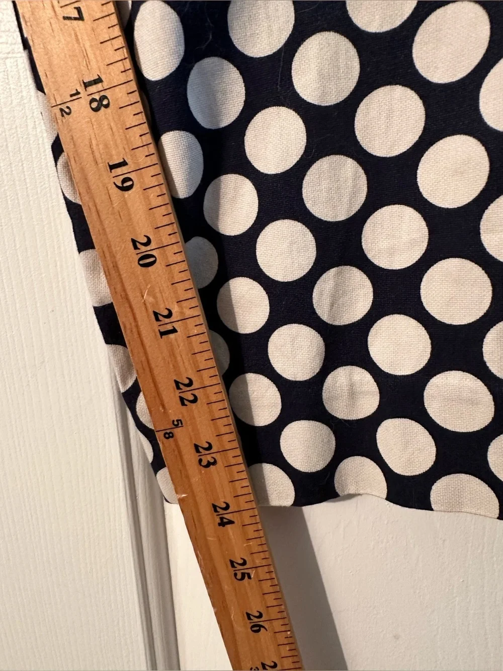 J. CREW Preppy Nautical 6 Blue White Polka Dot City Fit Cotton Stretch Pant Crop